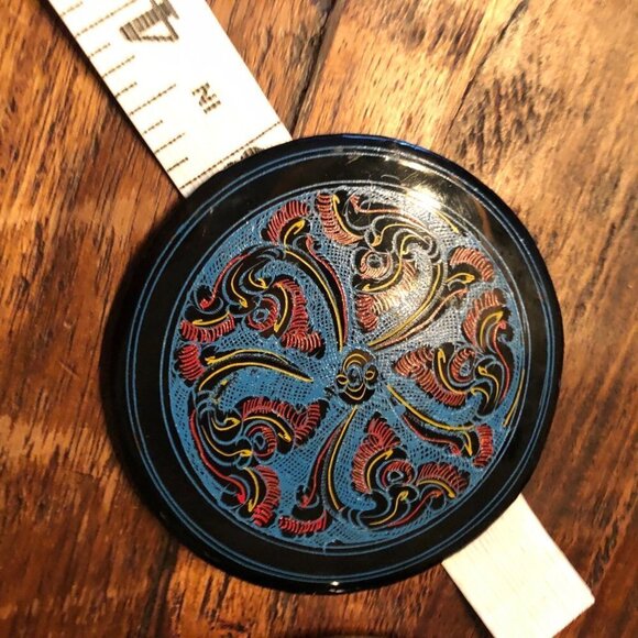 Vintage Lacquer Box Of 6 Coasters - Picture 2 of 6